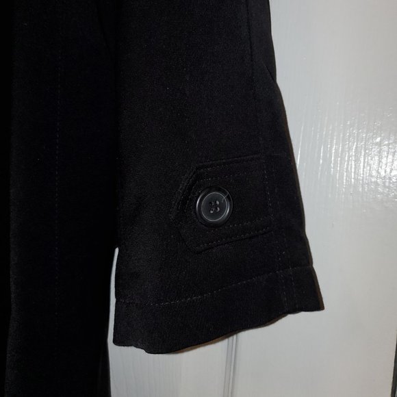 New York Harbor Black Overcoat/Raincoat - size 6 - Picture 4 of 5